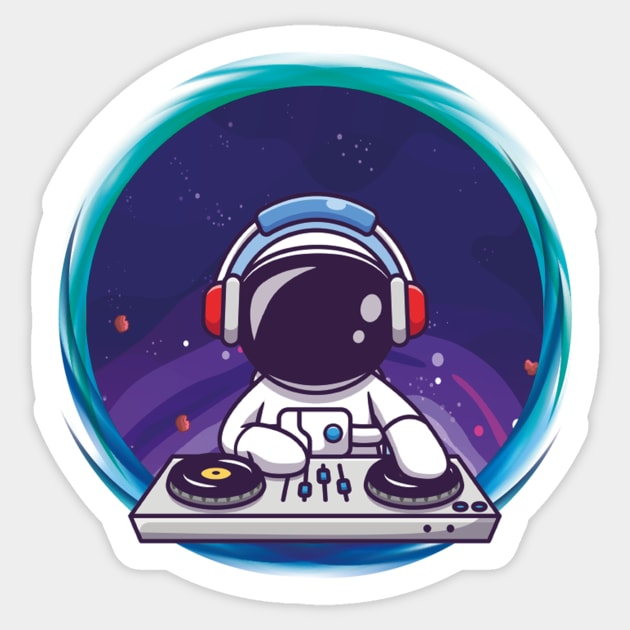 DJ Astronaut Sticker by Gozelle